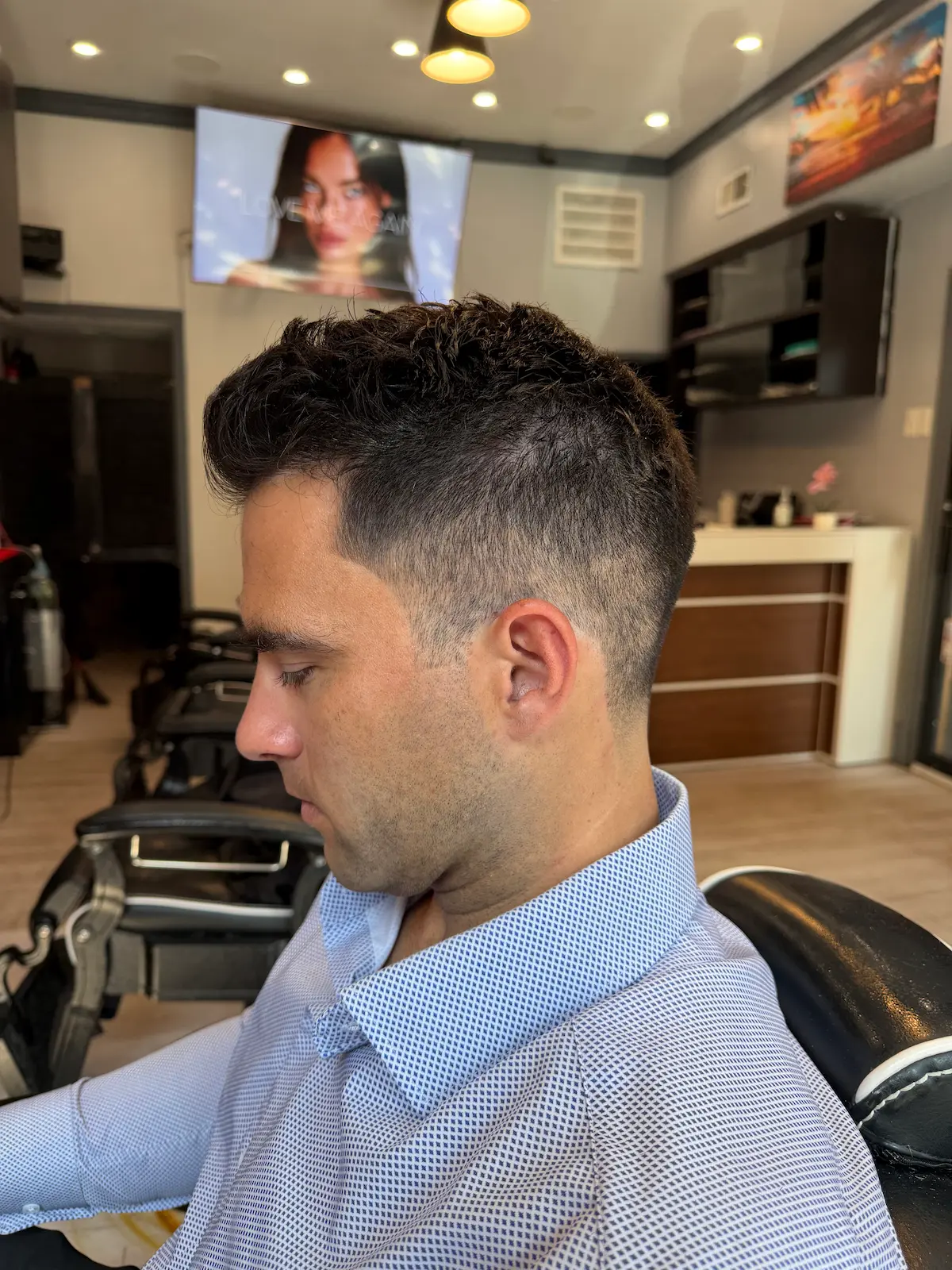 Precision haircut at ANFA Barber Shop