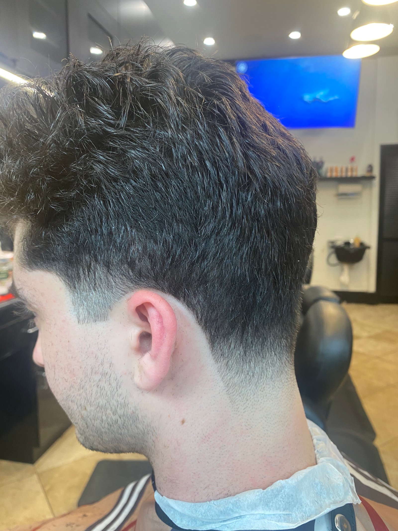 Clean taper, soft blend, natural finish.