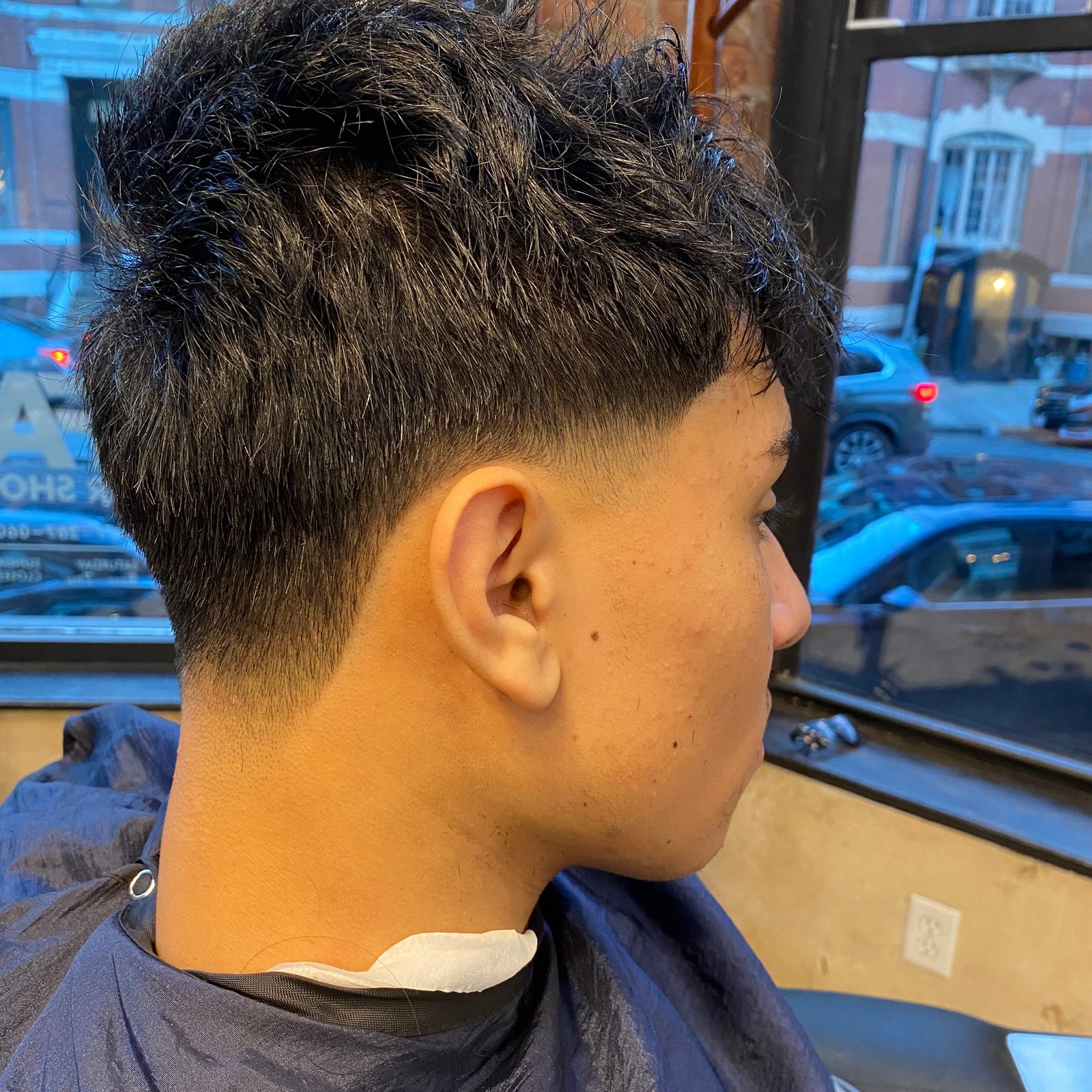 Client haircut at ANFA Barber Shop