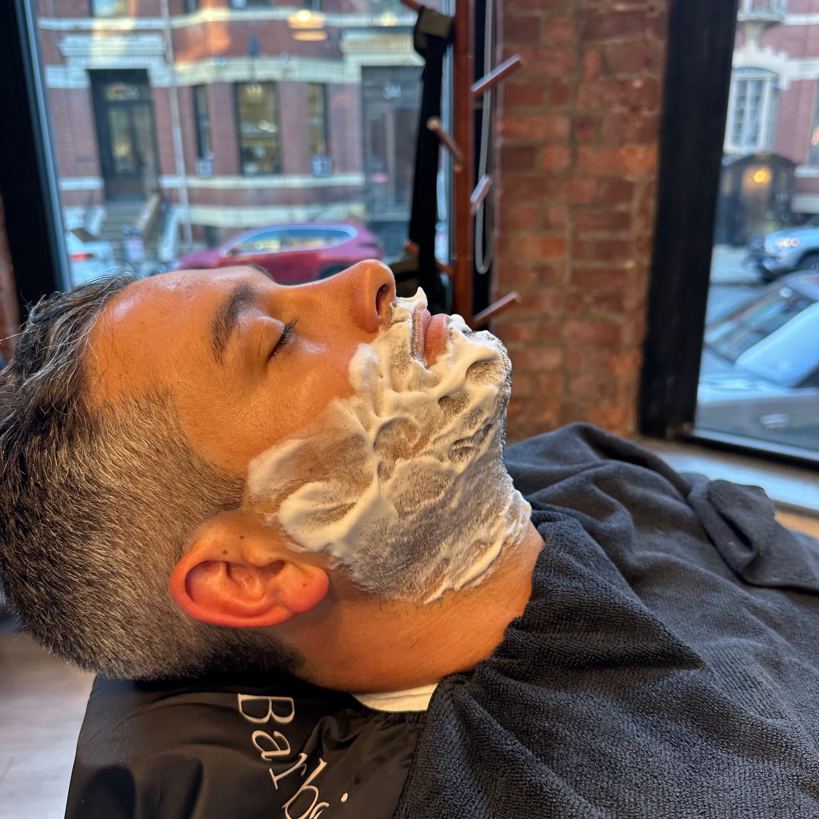 Hot towel shave finish